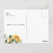 Carte Postale Rustique 50 & Fabuleux Sunflower Anniversaire (Dos)