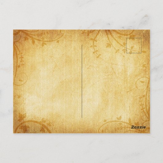 Carte Postale Rustique Automne Maple Feuilles mariage Enregistre (Dos)