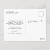 Carte Postale Rustique Automne Marsala Floral Mariage Merci (Dos)