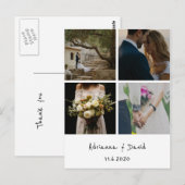 Carte Postale Rustique Bohème Mariage Merci photo Collage (Devant / Derrière)