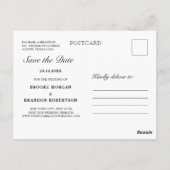 Carte Postale Rustique Bourgogne Floral Mason Jar Enregistrer la (Dos)