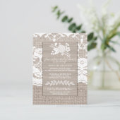 Carte postale Rustique Burlap Bridal Show Invitati (Debout devant)