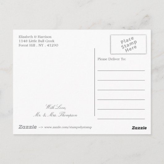 Carte Postale Rustique Burlap Mason Jar Mariage Merci (Dos)