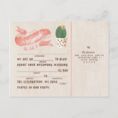 Carte postale Rustique Cactus RSVP (Dos)