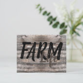 Carte Postale rustique chic FARM LIFE | (Debout devant)