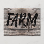 Carte Postale rustique chic FARM LIFE | (Devant)