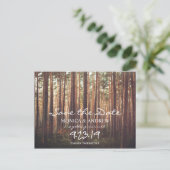 Carte postale rustique de forêt arbre pour annonce (Debout devant)