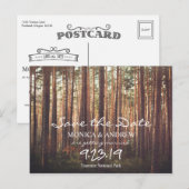 Carte postale rustique de forêt arbre pour annonce (Devant / Derrière)