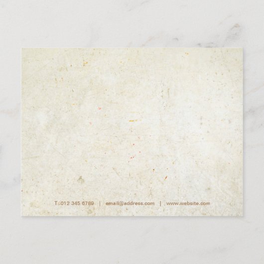 Carte postale rustique de remerciement pour une en (Dos)