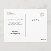 Carte Postale Rustique Elegant Pine Wood Photo Joyeux Noël (Dos)