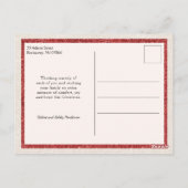 Carte Postale Rustique Joyeux Noël Botanique Plaid 2 Photo (Dos)