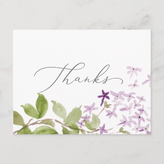 Carte postale Rustique Lilac Merci (Devant)