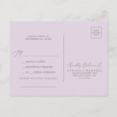 Carte postale Rustique Lilac Song RSVP (Dos)