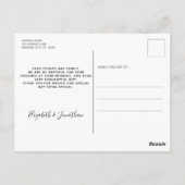 Carte Postale Rustique Mariage Merci Vert Photo Collage (Dos)