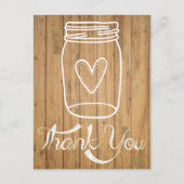 Carte Postale Rustique Mason Jar Bois Brown (Devant)