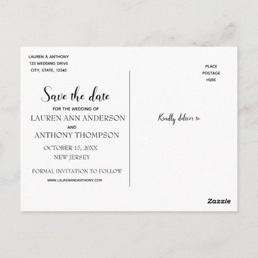Carte Postale Rustique Mason Jar Éclairage Mariage Enregistrer L (Dos)