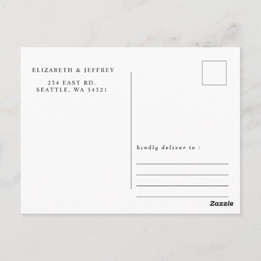 Carte Postale Rustique moderne Citrouille pays automne Enregistr (Dos)