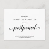 Carte Postale Rustique moderne, Faire-part de mariage reporté (Devant)