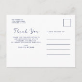 Carte Postale Rustique Nautique Plage Mariage Merci photo (Dos)