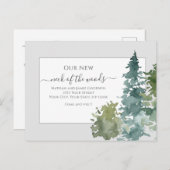 Carte Postale Rustique Nous avons déménagé Nouvelle Faire-part d (Devant / Derrière)