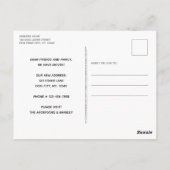 Carte Postale Rustique Nous avons déplacé Chien Moving Faire-par (Dos)