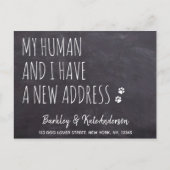 Carte Postale Rustique Nouvelle adresse Chien animal de compagni (Devant)