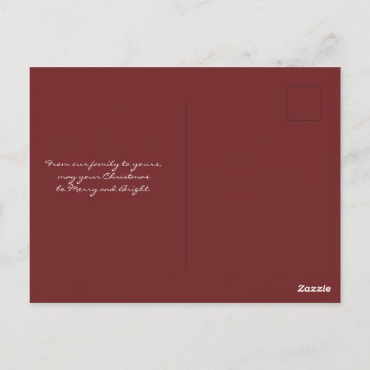 Carte postale Rustique Plaid Joyeux Noël Photo (Dos)