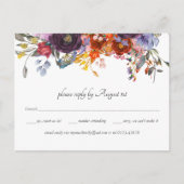 Carte postale Rustique Plum Orange Fall RSVP (Devant)