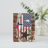 Carte Postale Rustique Texas Lone Star Texas Long Horn (Debout devant)