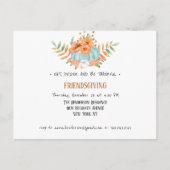 Carte Postale Rustique Thanksgiving Invitation. (Devant)