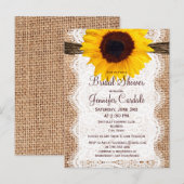 Carte Postale Rustique Tournesol Bridal (Devant / Derrière)