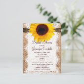 Carte Postale Rustique Tournesol Bridal (Debout devant)