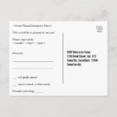 Carte Postale Rustique Vintage Sunflower "rsvp" (Dos)