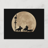 Carte Postale Rustlers Moon Cattle and Cowboys Team Roping (Devant)