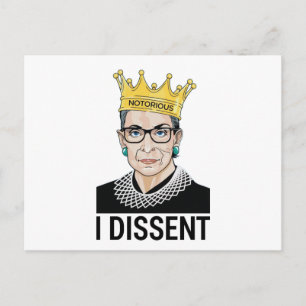 Carte Postale Ruth Bader Ginsburg, Célèbre RBG, Je ne suis pas d
