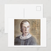 Carte Postale Ruth Bader Ginsburg & Citation (Devant / Derrière)