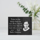 Carte Postale Ruth Bader Ginsburg Citation pour... (Debout devant)