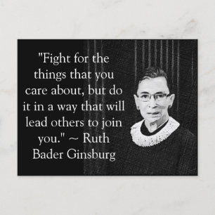 Carte Postale Ruth Bader Ginsburg Citation pour...