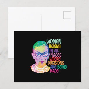 Carte Postale Ruth Bader Ginsburg Femmes Dans Tous Les Endroits