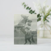 Carte Postale Ruth Roach sur Tony, Cheyenne, Wyoming. (Debout devant)