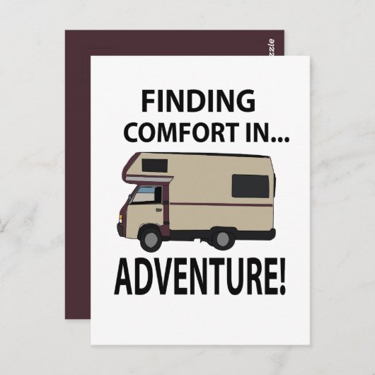 Carte Postale RV Camping Aventure Rving (Devant / Derrière)