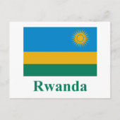Carte Postale Rwanda Drapeau avec nom (Devant)