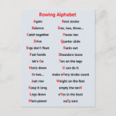 Carte Postale Rwing A to Z amusant alphabet motivation (Devant)