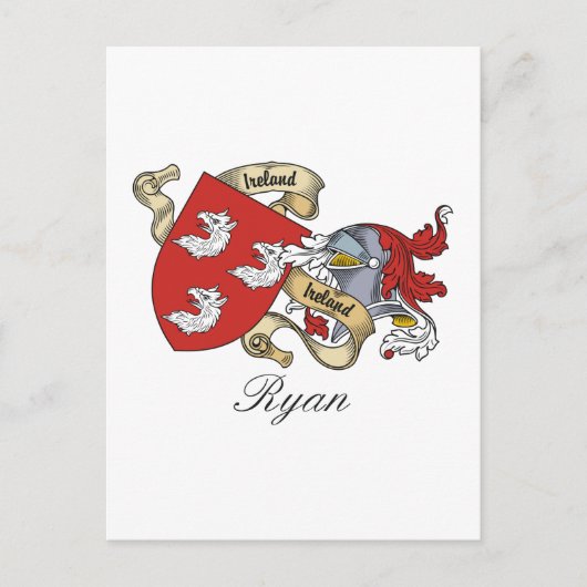 Carte Postale Ryan Family Crest (Devant)