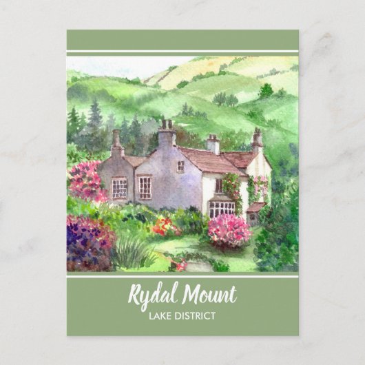 Carte Postale Rydal Mount, Maison de William Wordsworth (Devant)