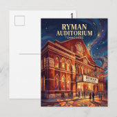 Carte Postale Ryman Auditorium Tennessee (Devant / Derrière)