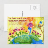 CARTE POSTALE RYME DE L'ANNÉE MARCHANDE (Devant / Derrière)