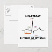 Carte Postale Rythme De Mon Âme (ECG/EKG) (Devant / Derrière)