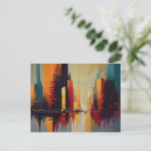 Carte Postale Rythme Vertical Urbain – Ville Abstraite (Debout devant)