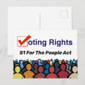 Carte Postale S1 Loi Sur Les Droits De Vote Pour Le Peuple (Devant / Derrière)